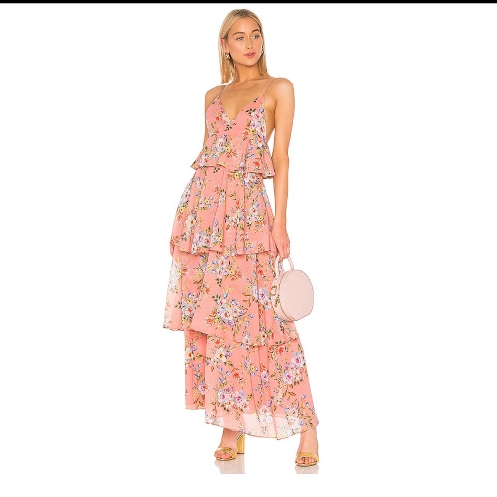 NWOT House of Harlow 1960 X REVOLVE NEL DRESS size XL floral tiered gown